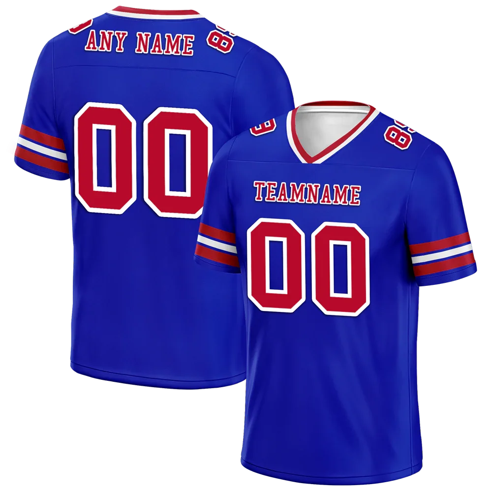 Custom Blue Sleeve Stripes Brown Personalized Authentic Football Jersey FBJ02-bc0f07e - Coolcustomize