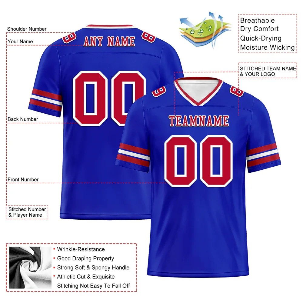 Custom Blue Sleeve Stripes Brown Personalized Authentic Football Jersey FBJ02-bc0f07e - Coolcustomize