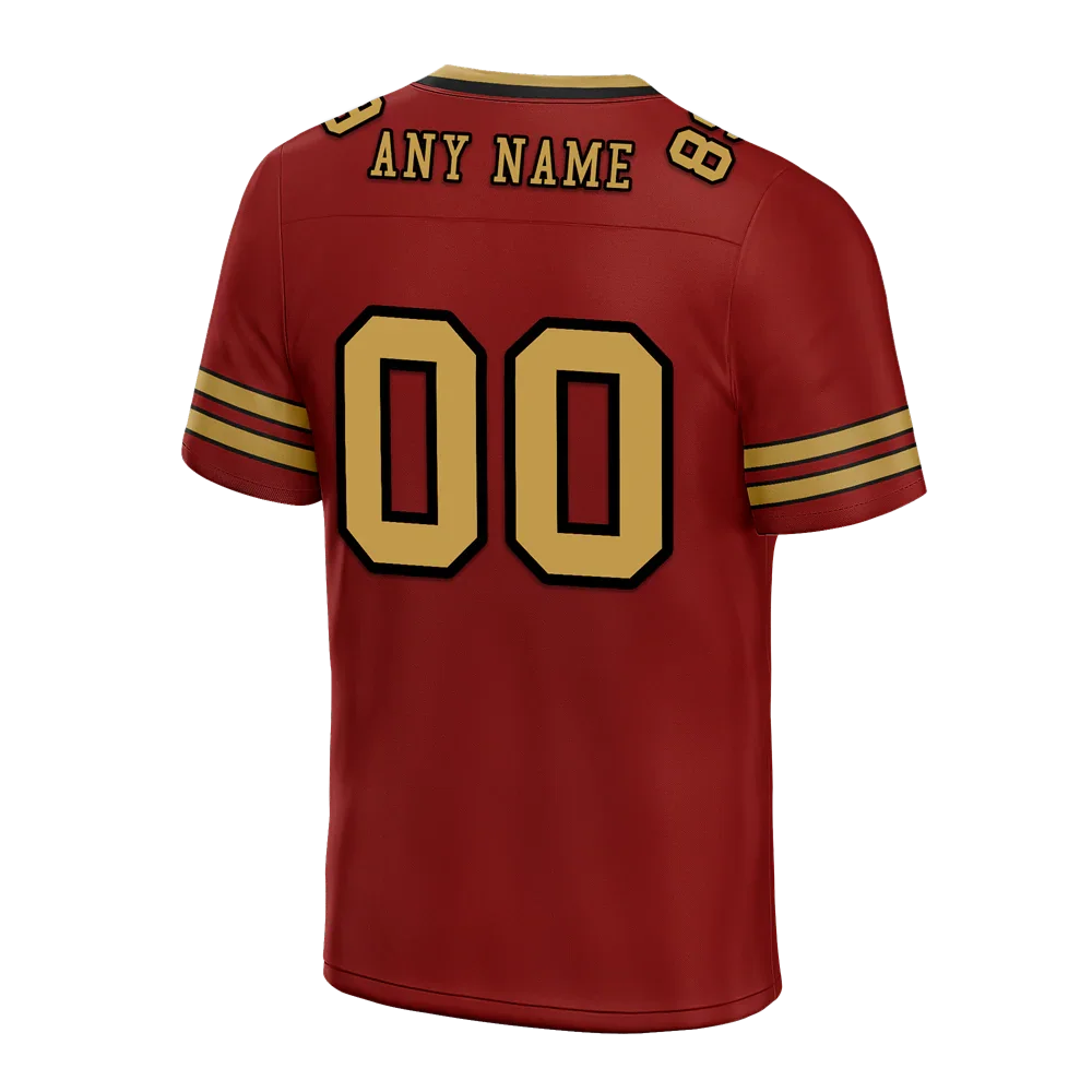 Custom Brown Sleeve Stripes Orange Personalized Authentic Football Jersey FBJ02-bc0f079 - Coolcustomize