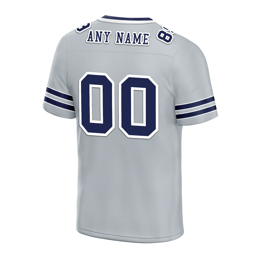 Custom Grey Sleeve Stripes Black Personalized Authentic Football Jersey FBJ02-bc0f08b - Coolcustomize