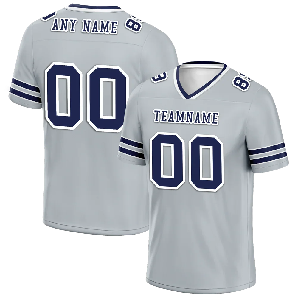 Custom Grey Sleeve Stripes Black Personalized Authentic Football Jersey FBJ02-bc0f08b - Coolcustomize