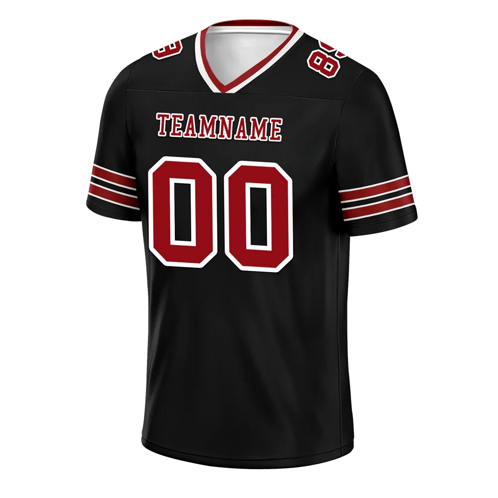 Custom Black Sleeve Stripes Brown Personalized Authentic Football Jersey FBJ02-bc0f08c - Coolcustomize