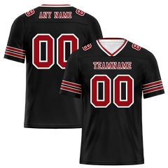 Custom Black Sleeve Stripes Brown Personalized Authentic Football Jersey FBJ02-bc0f08c