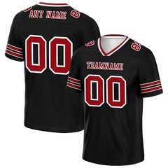 Custom Black Sleeve Stripes Brown Personalized Authentic Football Jersey FBJ02-bc0f08c