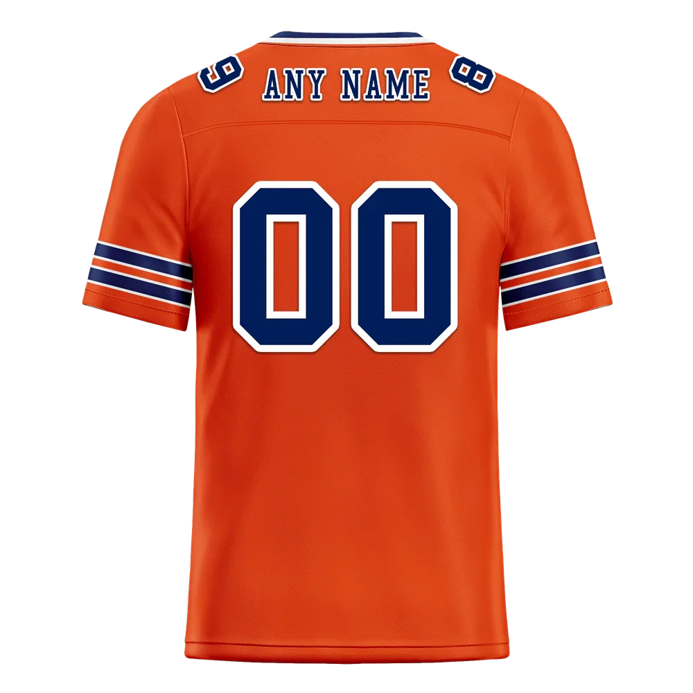 Custom Red Sleeve Stripes Blue Personalized Authentic Football Jersey FBJ02-bc0f090 - Coolcustomize