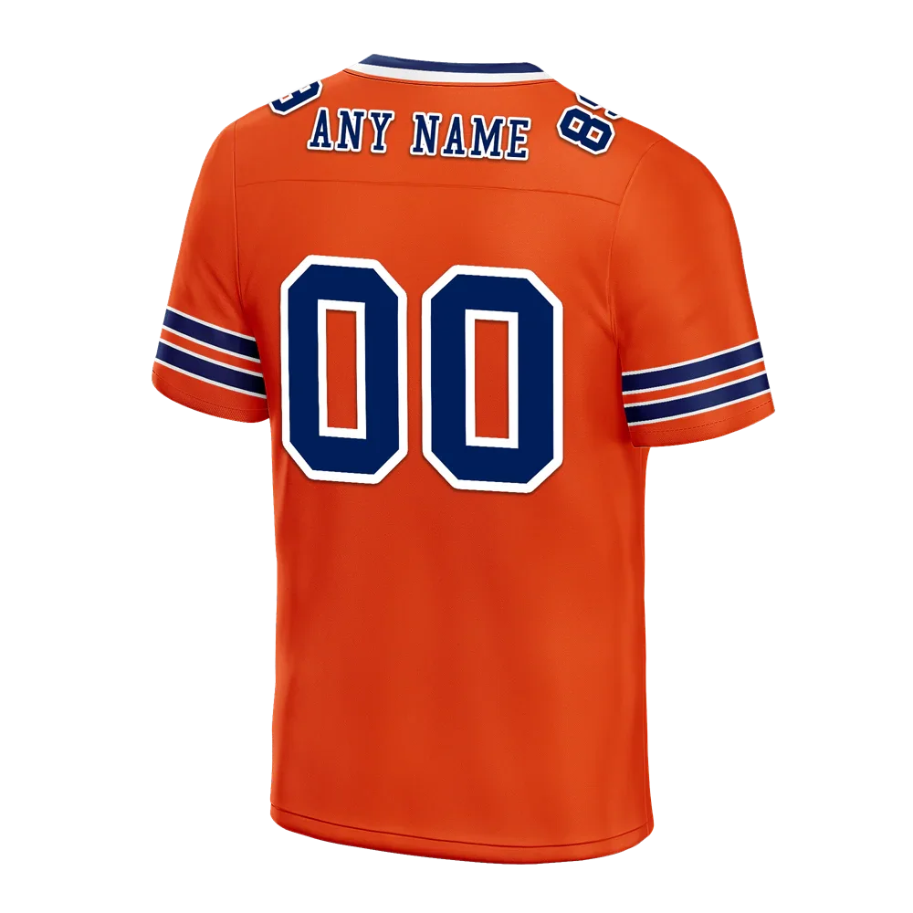 Custom Red Sleeve Stripes Blue Personalized Authentic Football Jersey FBJ02-bc0f090 - Coolcustomize