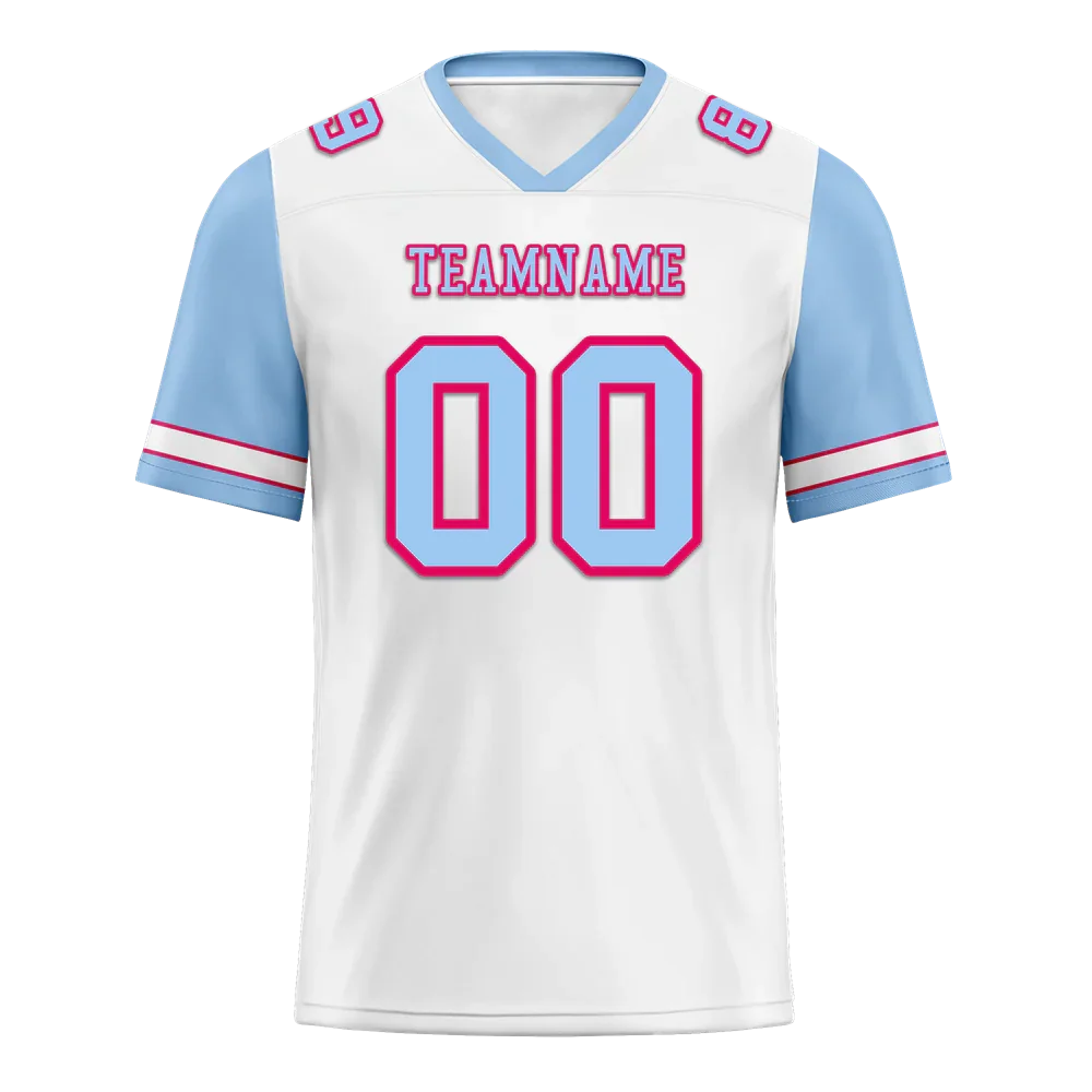 Custom White Aqua Two Tone Aqua Personalized Authentic Football Jersey FBJ02-bc0f09b - Coolcustomize