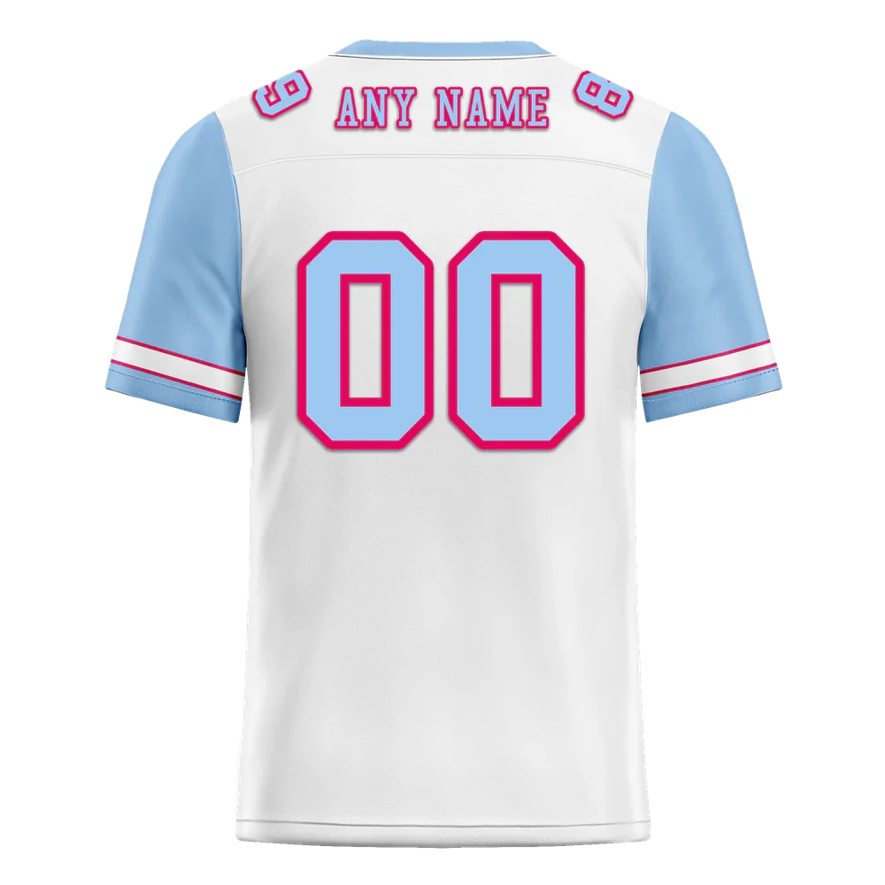 Custom White Aqua Two Tone Aqua Personalized Authentic Football Jersey FBJ02-bc0f09b - Coolcustomize