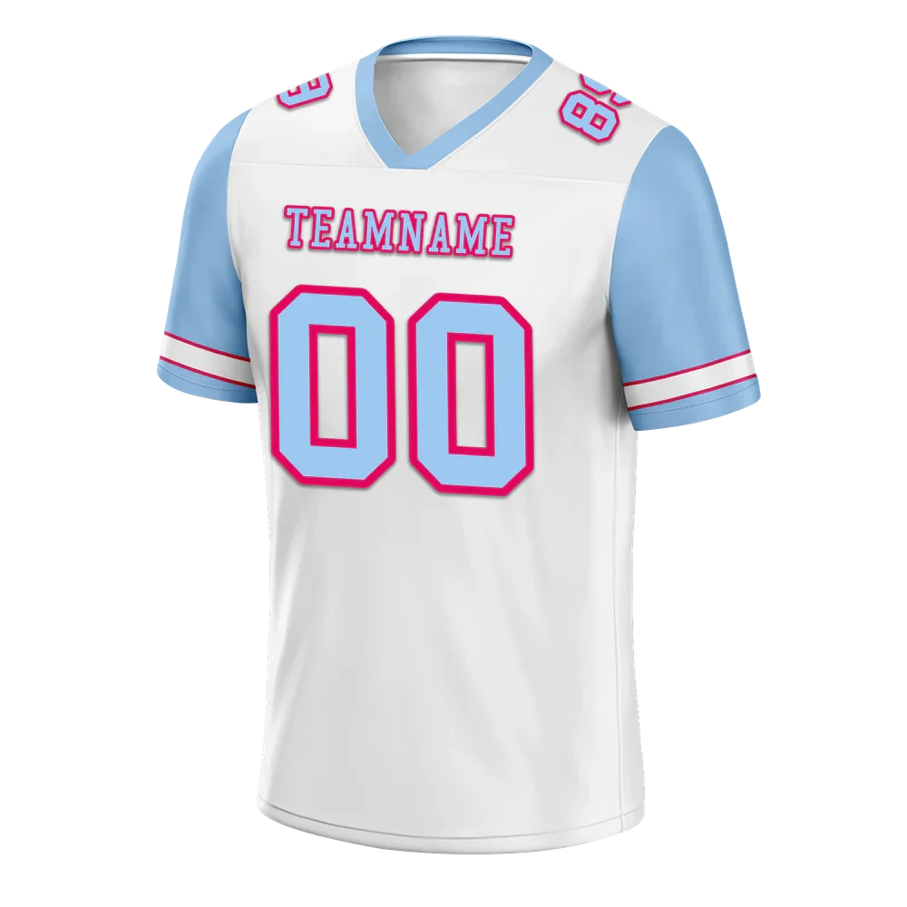 Custom White Aqua Two Tone Aqua Personalized Authentic Football Jersey FBJ02-bc0f09b - Coolcustomize