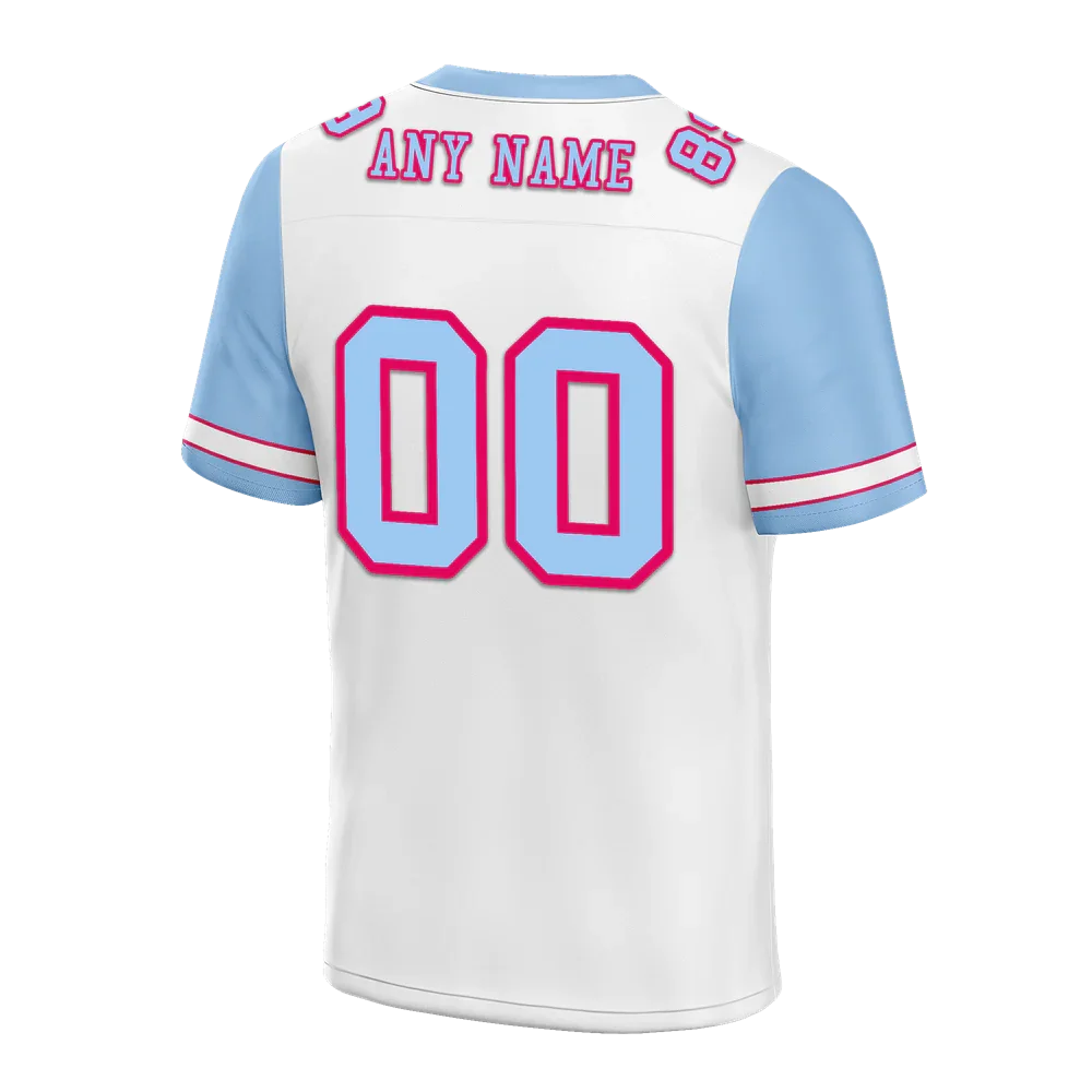 Custom White Aqua Two Tone Aqua Personalized Authentic Football Jersey FBJ02-bc0f09b - Coolcustomize