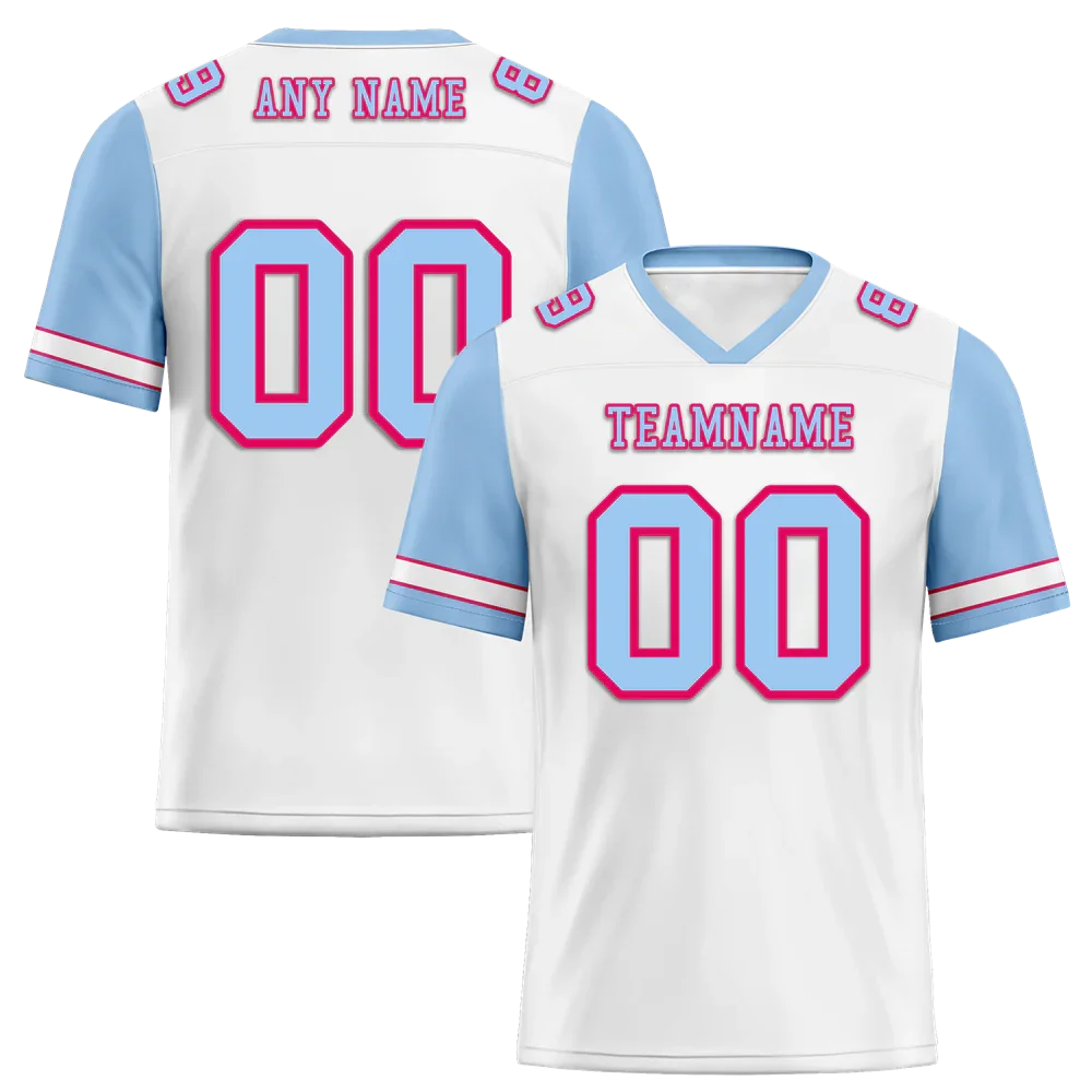 Custom White Aqua Two Tone Aqua Personalized Authentic Football Jersey FBJ02-bc0f09b - Coolcustomize