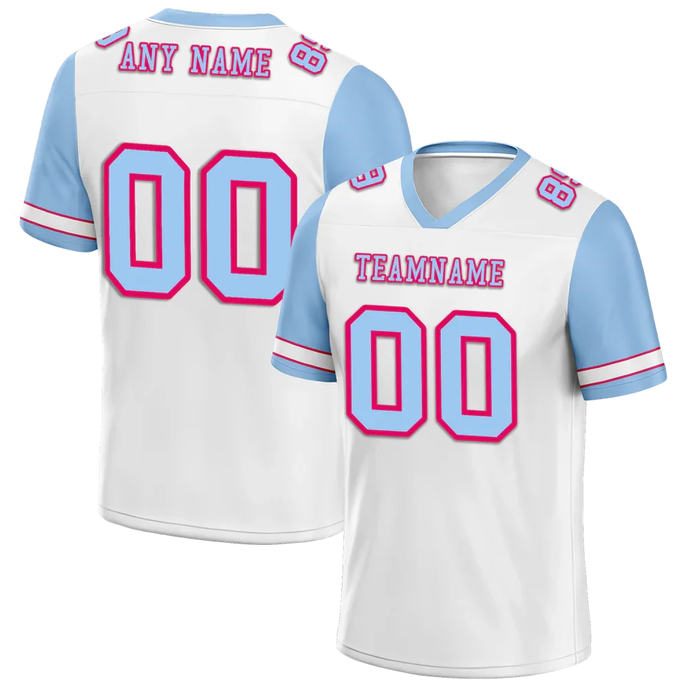 Custom White Aqua Two Tone Aqua Personalized Authentic Football Jersey FBJ02-bc0f09b - Coolcustomize