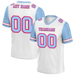 Custom White Aqua Two Tone Aqua Personalized Authentic Football Jersey FBJ02-bc0f09b