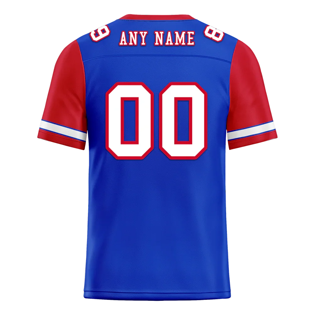 Custom Blue Red Two Tone White Personalized Authentic Football Jersey FBJ02-bc0f09d - Coolcustomize