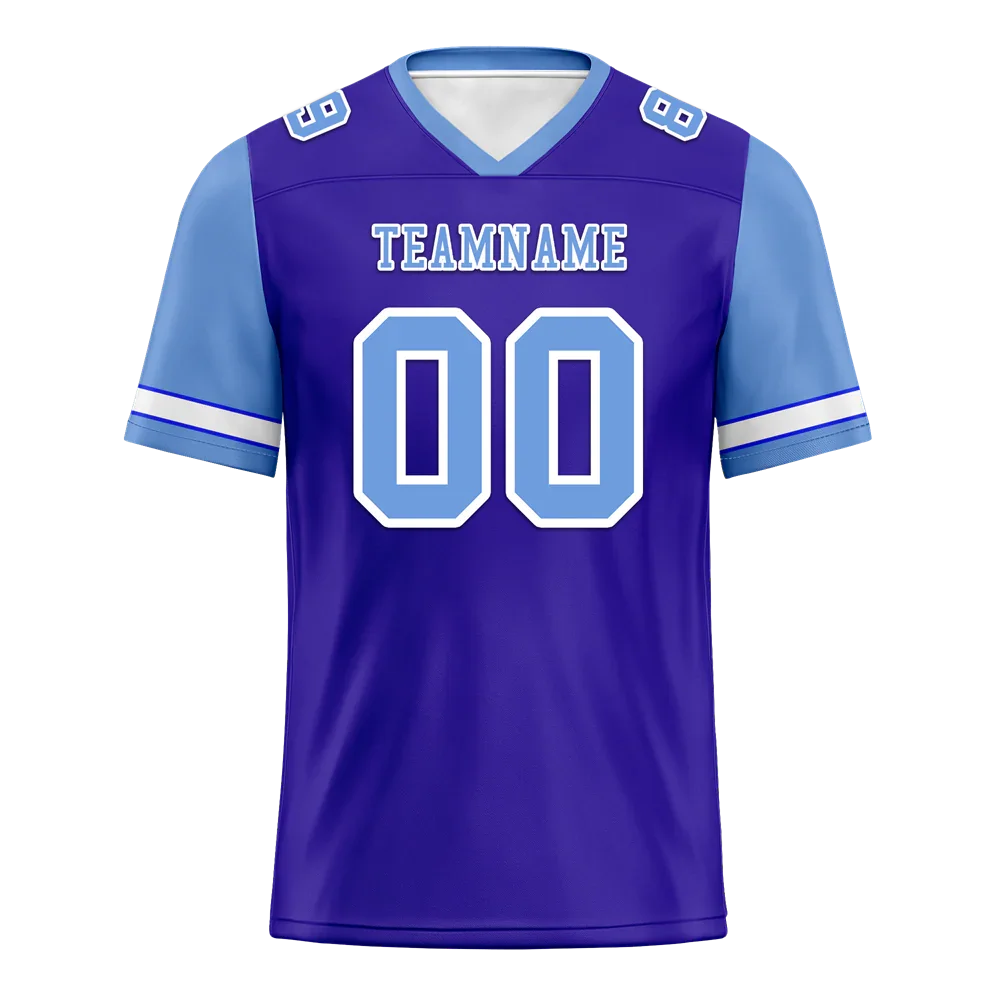 Custom Blue Aqua Two Tone Aqua Personalized Authentic Football Jersey FBJ02-bc0f09e - Coolcustomize