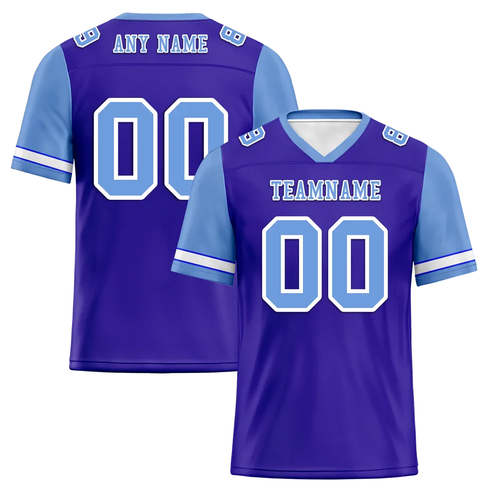 Custom Blue Aqua Two Tone Aqua Personalized Authentic Football Jersey FBJ02-bc0f09e - Coolcustomize
