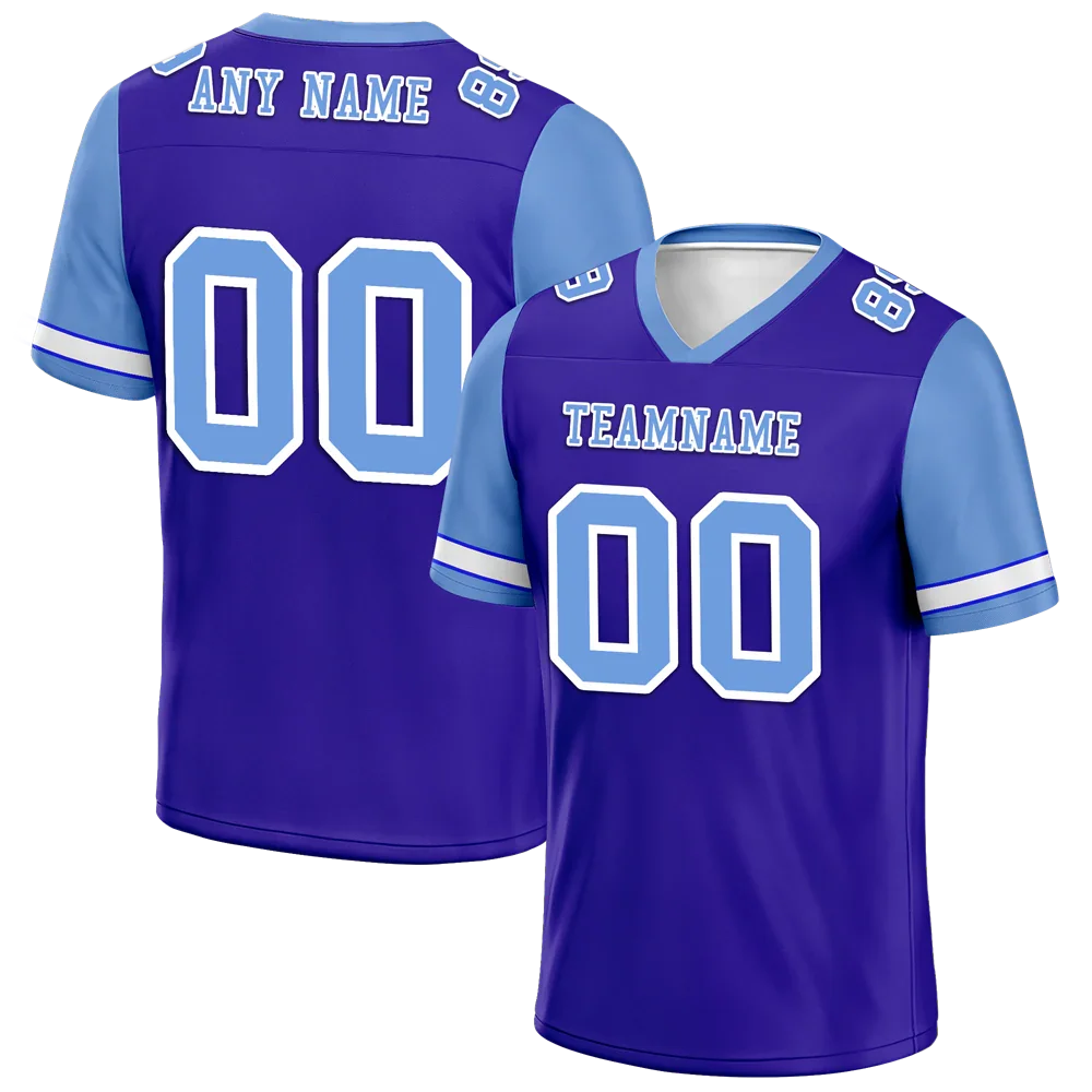 Custom Blue Aqua Two Tone Aqua Personalized Authentic Football Jersey FBJ02-bc0f09e - Coolcustomize
