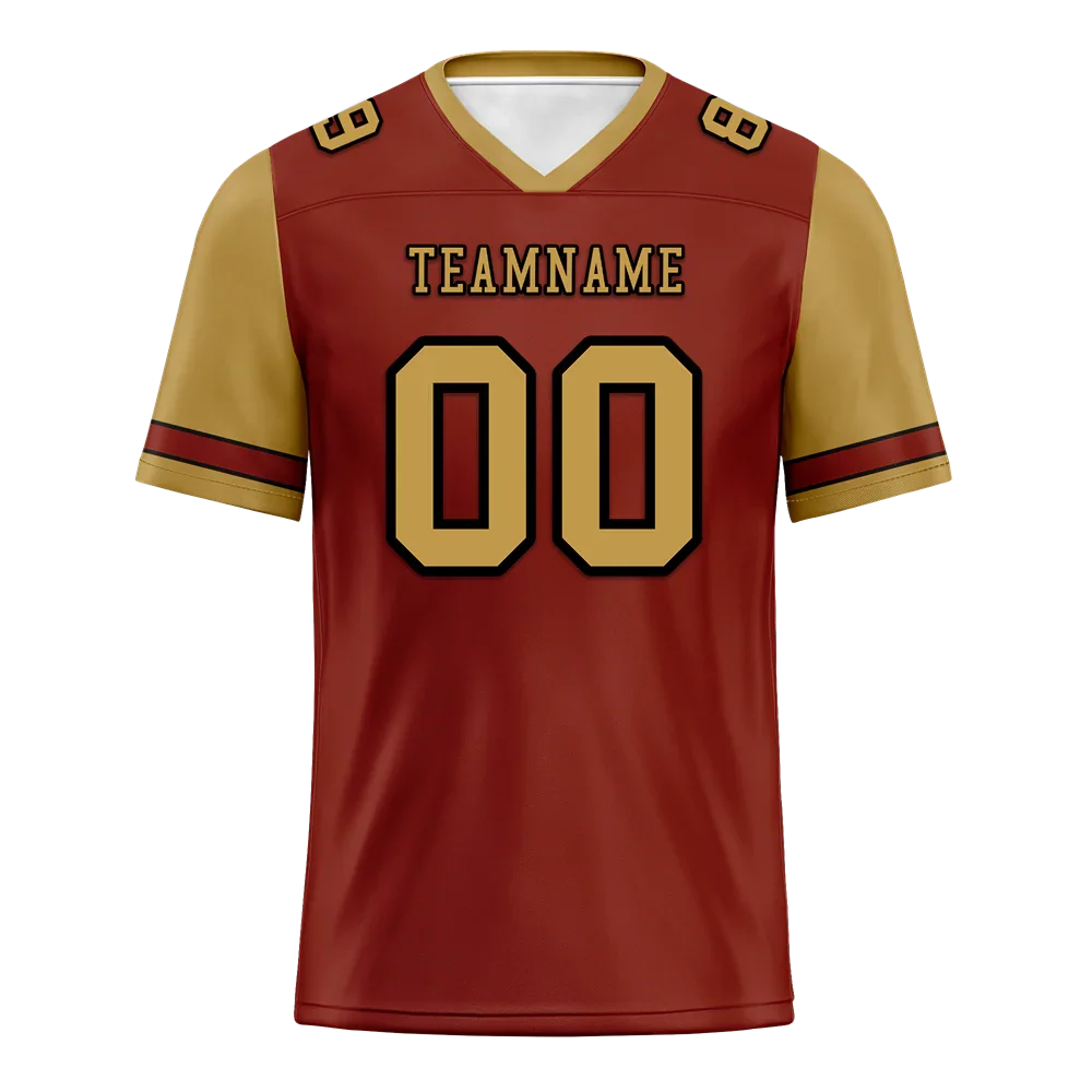 Custom Brown Orange Two Tone Orange Personalized Authentic Football Jersey FBJ02-bc0f09f - Coolcustomize