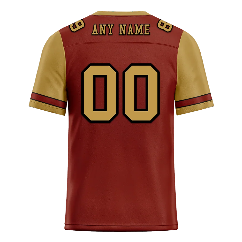Custom Brown Orange Two Tone Orange Personalized Authentic Football Jersey FBJ02-bc0f09f - Coolcustomize