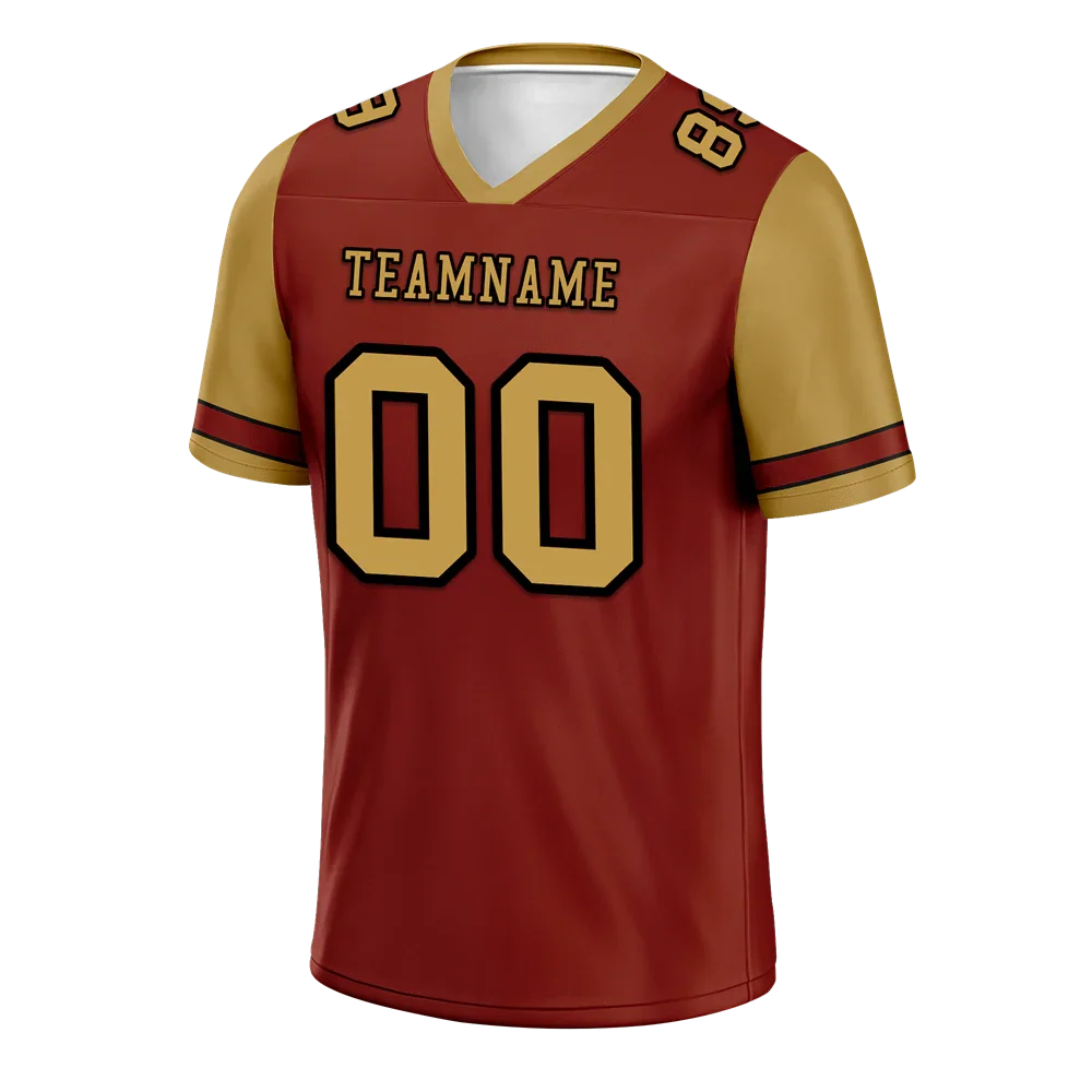 Custom Brown Orange Two Tone Orange Personalized Authentic Football Jersey FBJ02-bc0f09f - Coolcustomize