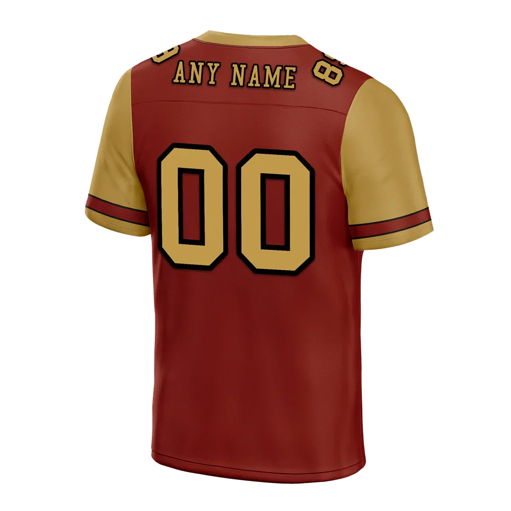 Custom Brown Orange Two Tone Orange Personalized Authentic Football Jersey FBJ02-bc0f09f - Coolcustomize