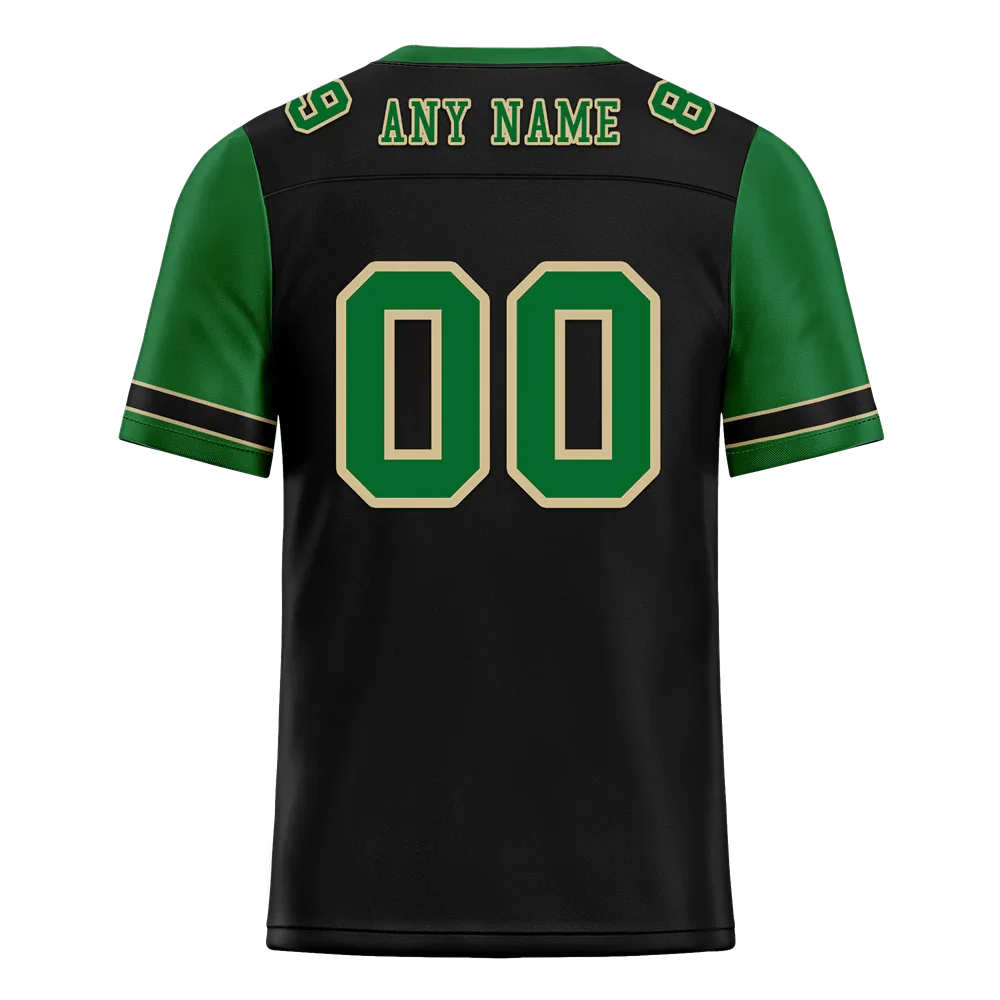 Custom Black Green Two Tone Green Personalized Authentic Football Jersey FBJ02-bc0f097 - Coolcustomize