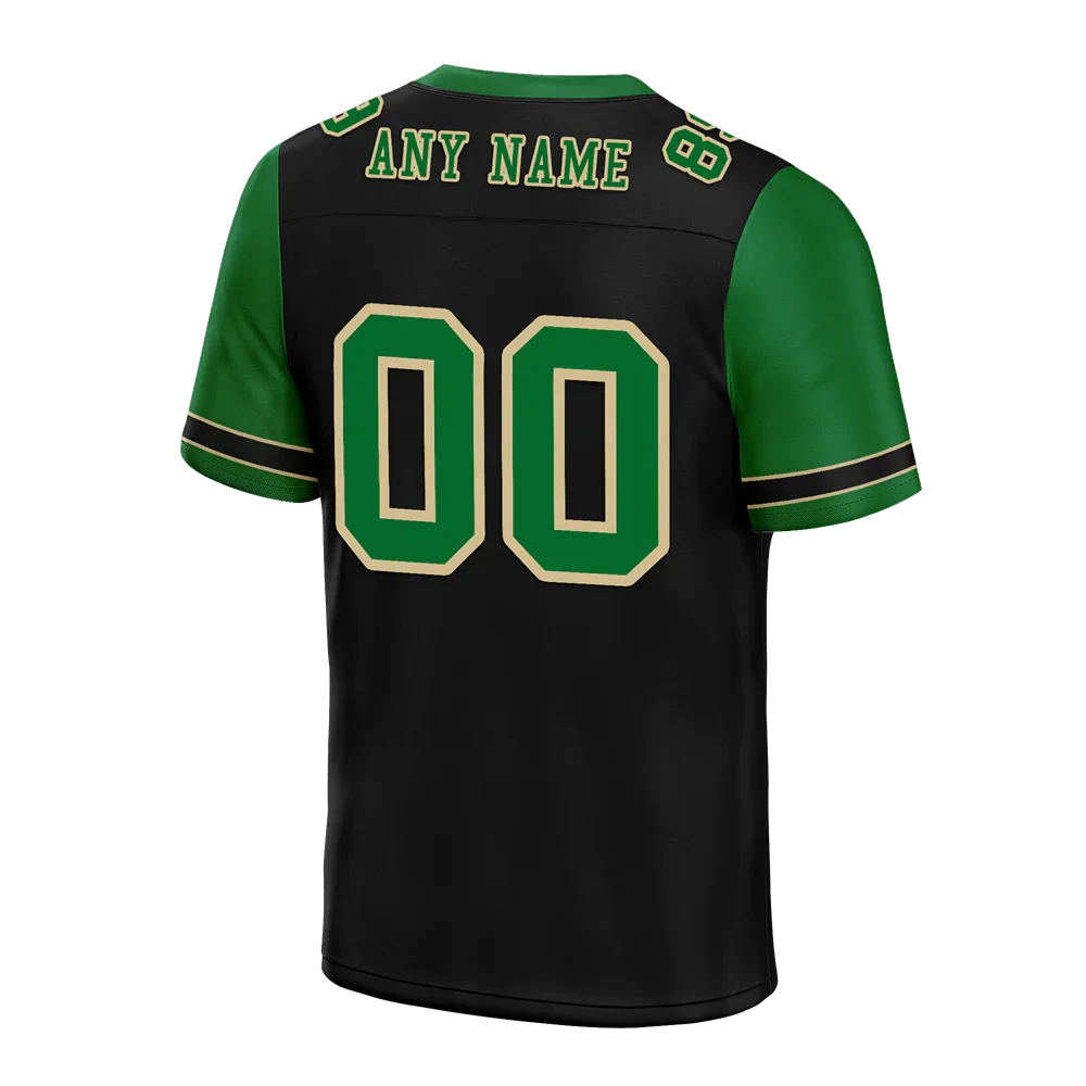 Custom Black Green Two Tone Green Personalized Authentic Football Jersey FBJ02-bc0f097 - Coolcustomize