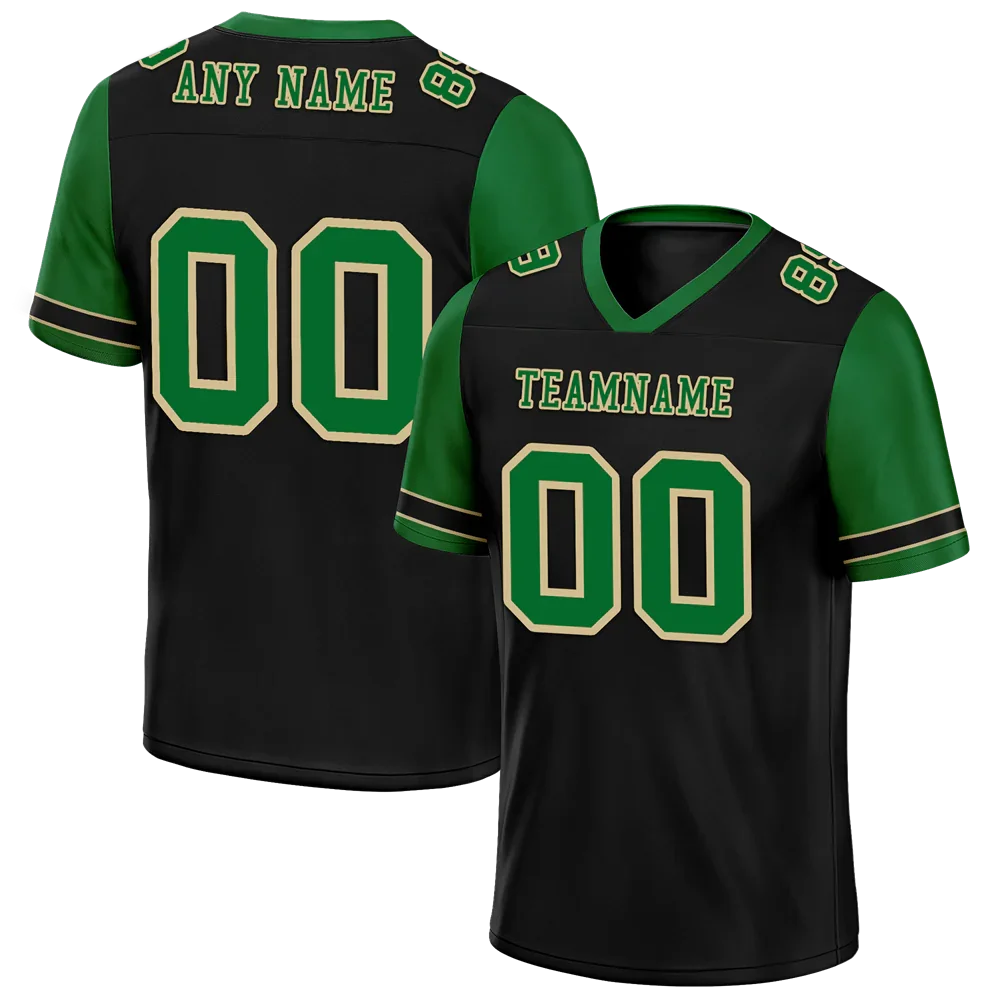 Custom Black Green Two Tone Green Personalized Authentic Football Jersey FBJ02-bc0f097 - Coolcustomize