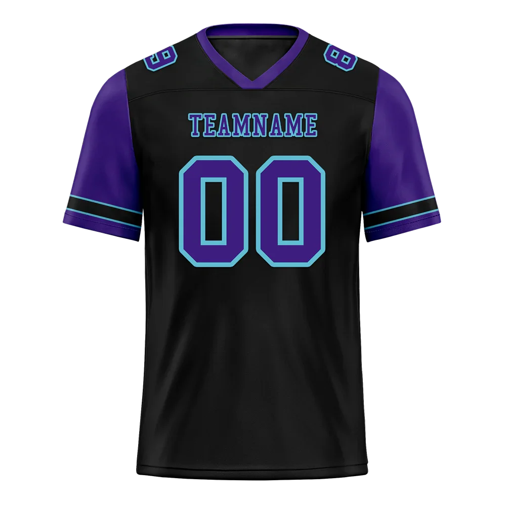 Custom Black Purple Two Tone Purple Personalized Authentic Football Jersey FBJ02-bc0f099 - Coolcustomize