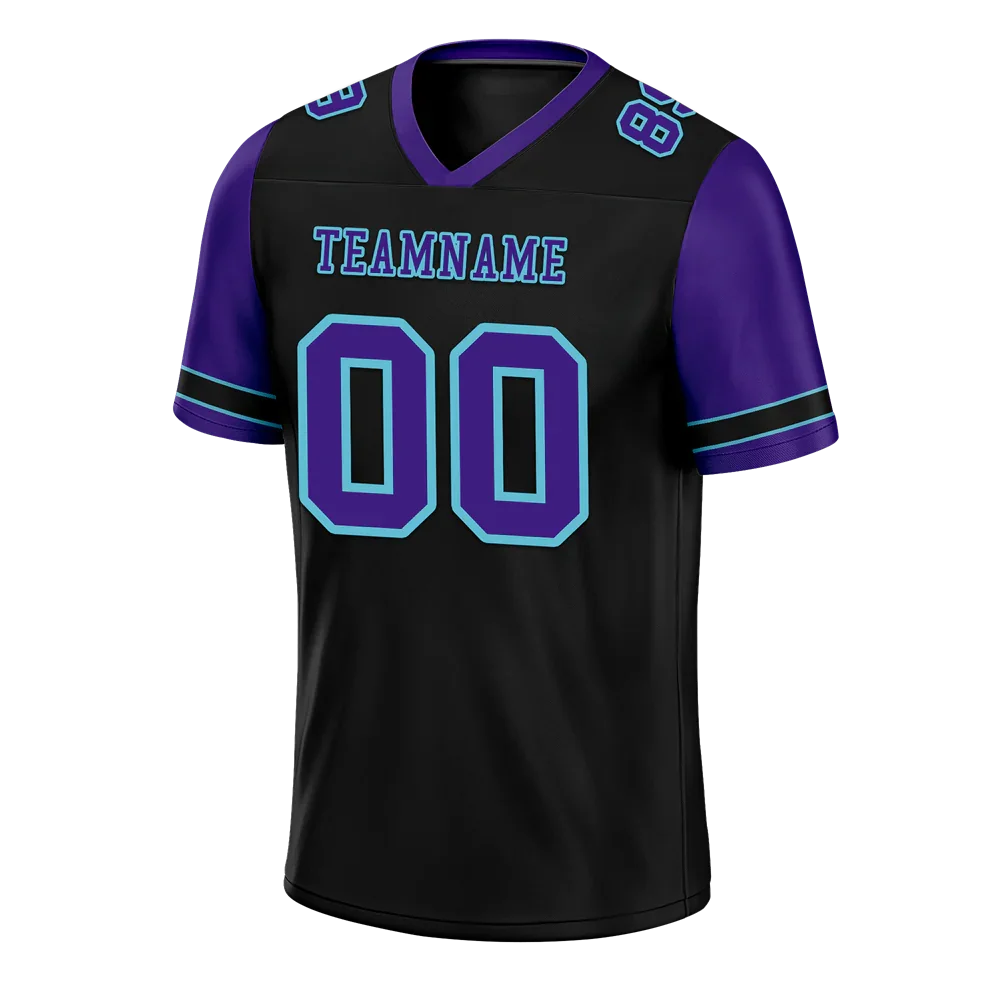Custom Black Purple Two Tone Purple Personalized Authentic Football Jersey FBJ02-bc0f099 - Coolcustomize