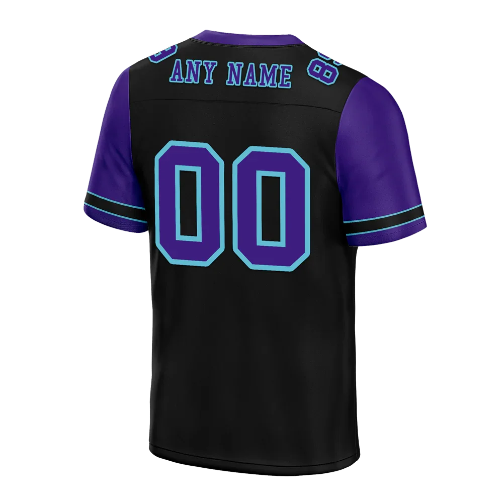 Custom Black Purple Two Tone Purple Personalized Authentic Football Jersey FBJ02-bc0f099 - Coolcustomize