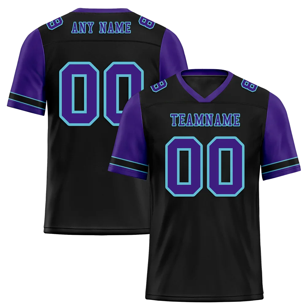 Custom Black Purple Two Tone Purple Personalized Authentic Football Jersey FBJ02-bc0f099 - Coolcustomize