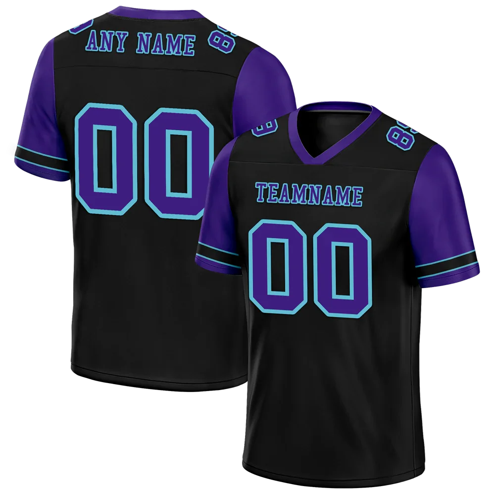 Custom Black Purple Two Tone Purple Personalized Authentic Football Jersey FBJ02-bc0f099 - Coolcustomize