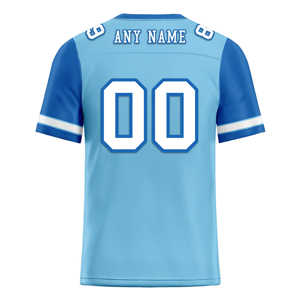 Custom Aqua Blue Two Tone White Personalized Authentic Football Jersey FBJ02-bc0fa0a - Coolcustomize