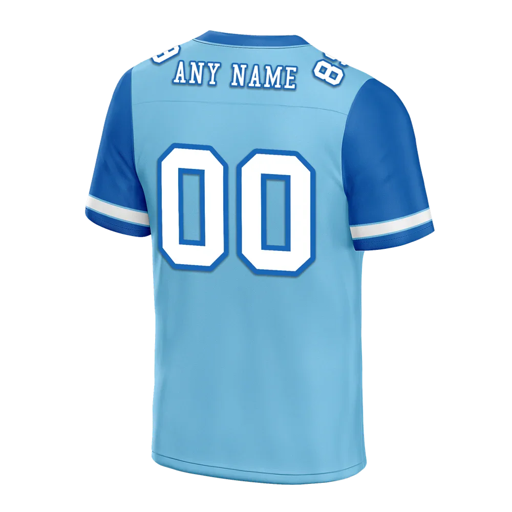 Custom Aqua Blue Two Tone White Personalized Authentic Football Jersey FBJ02-bc0fa0a - Coolcustomize