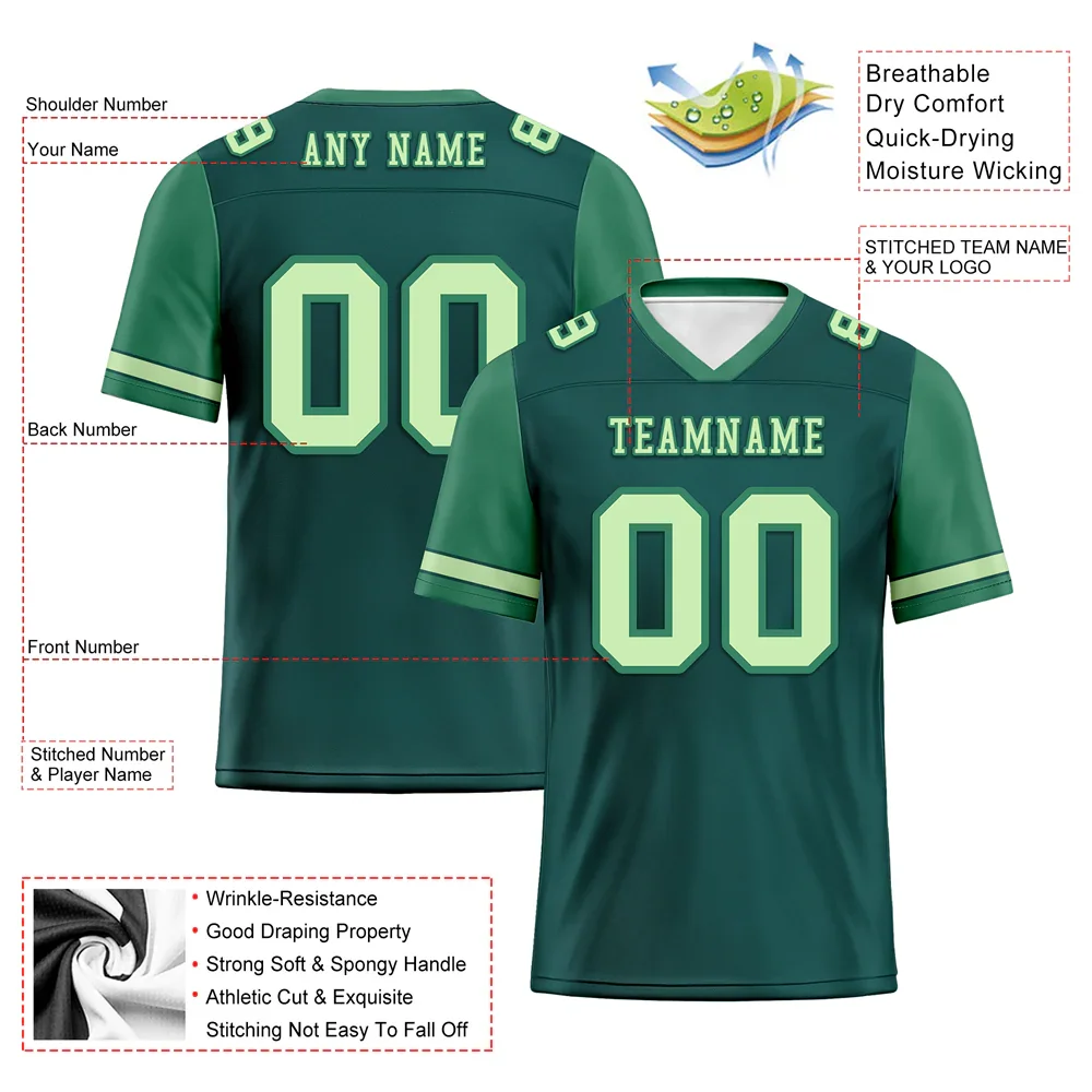 Custom Green Two Tone Pink Personalized Authentic Football Jersey FBJ02-bc0fa0b - Coolcustomize