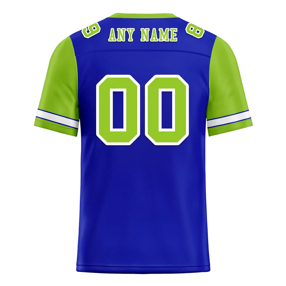 Custom Blue Green Two Tone Green Personalized Authentic Football Jersey FBJ02-bc0fa0c - Coolcustomize