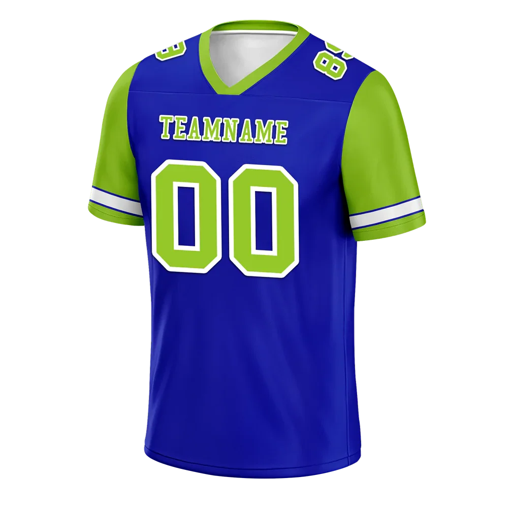 Custom Blue Green Two Tone Green Personalized Authentic Football Jersey FBJ02-bc0fa0c - Coolcustomize