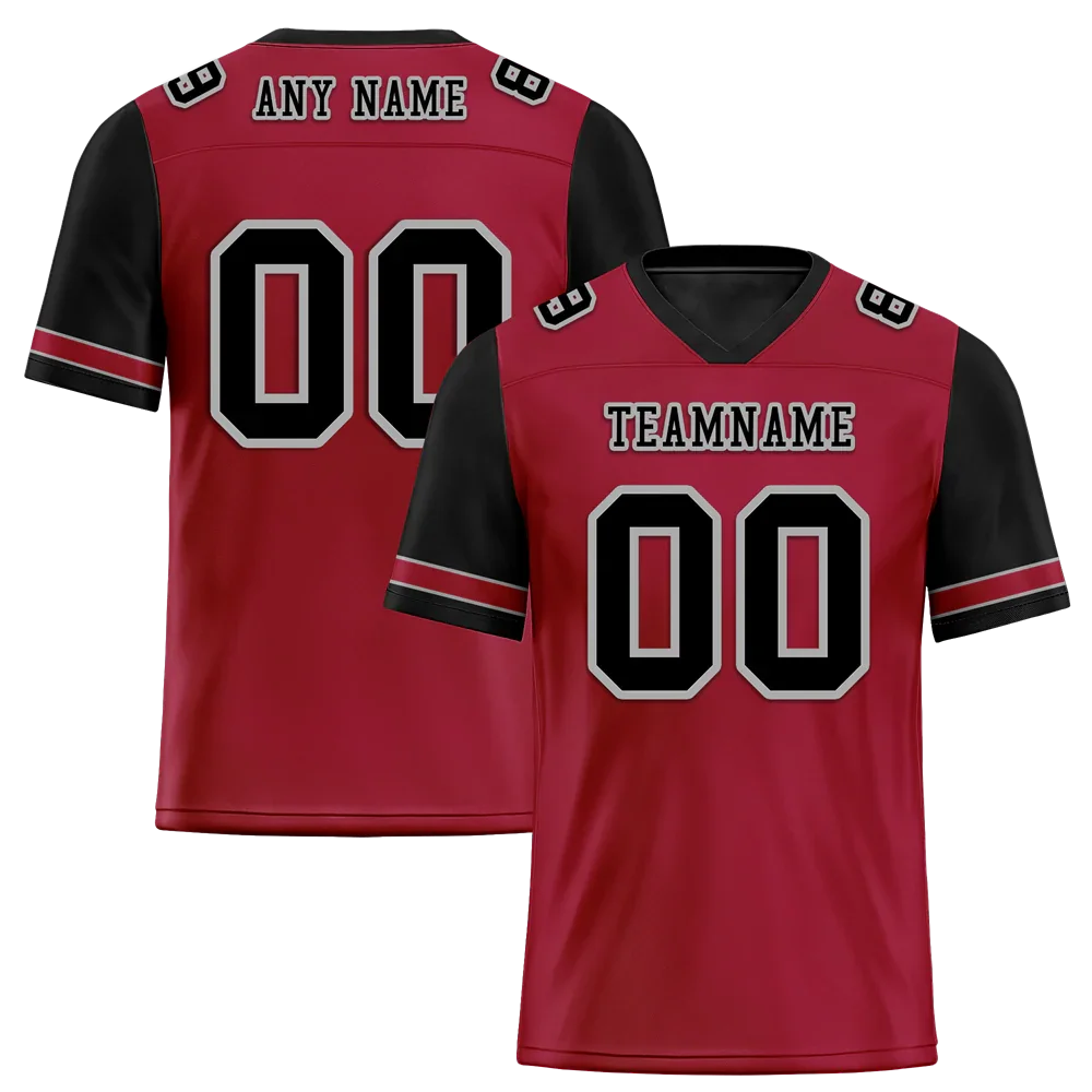 Custom Brown Black Two Tone Black Personalized Authentic Football Jersey FBJ02-bc0fa0d - Coolcustomize