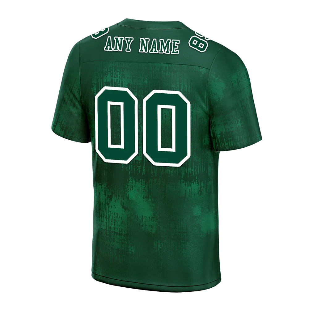 Custom Green Graffiti Pattern Green Personalized Authentic Football Jersey FBJ02-bc0fabb - Coolcustomize