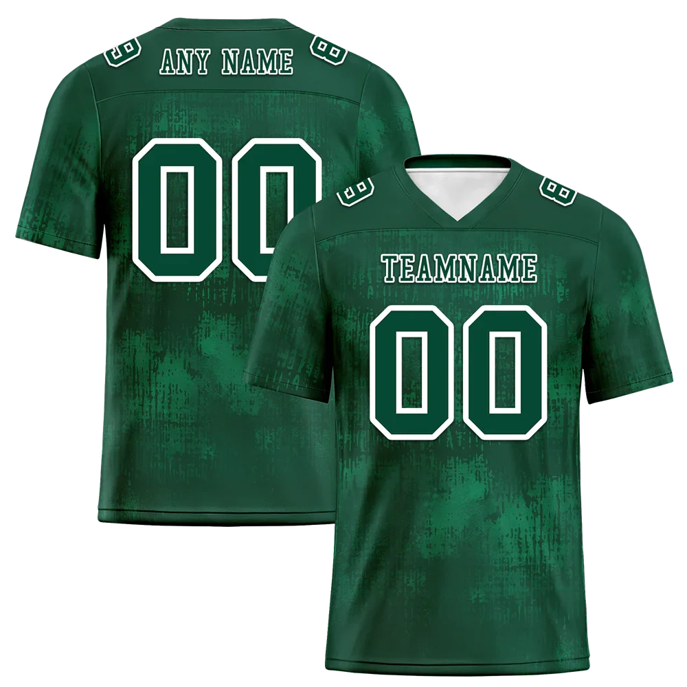Custom Green Graffiti Pattern Green Personalized Authentic Football Jersey FBJ02-bc0fabb - Coolcustomize