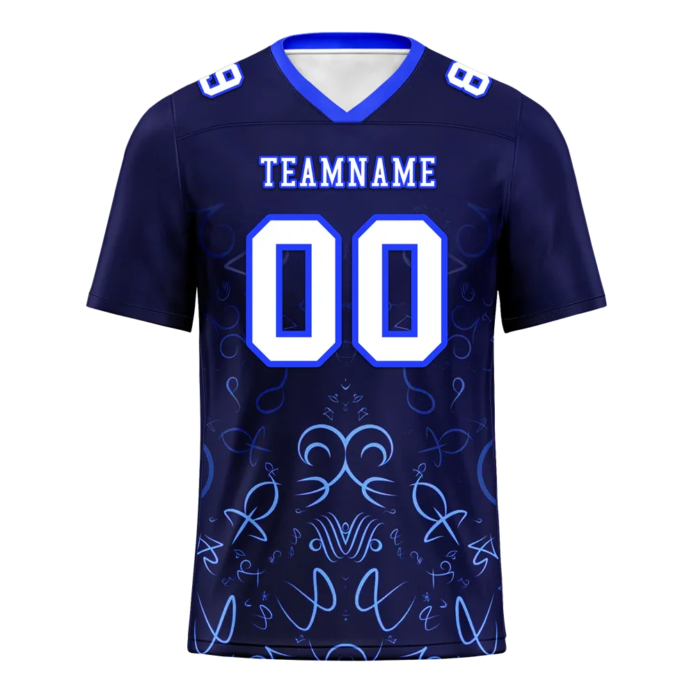 Custom Black Graffiti Pattern White Personalized Authentic Football Jersey FBJ02-bc0fabd - Coolcustomize