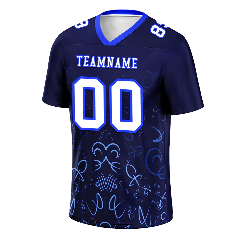 Custom Black Graffiti Pattern White Personalized Authentic Football Jersey FBJ02-bc0fabd - Coolcustomize