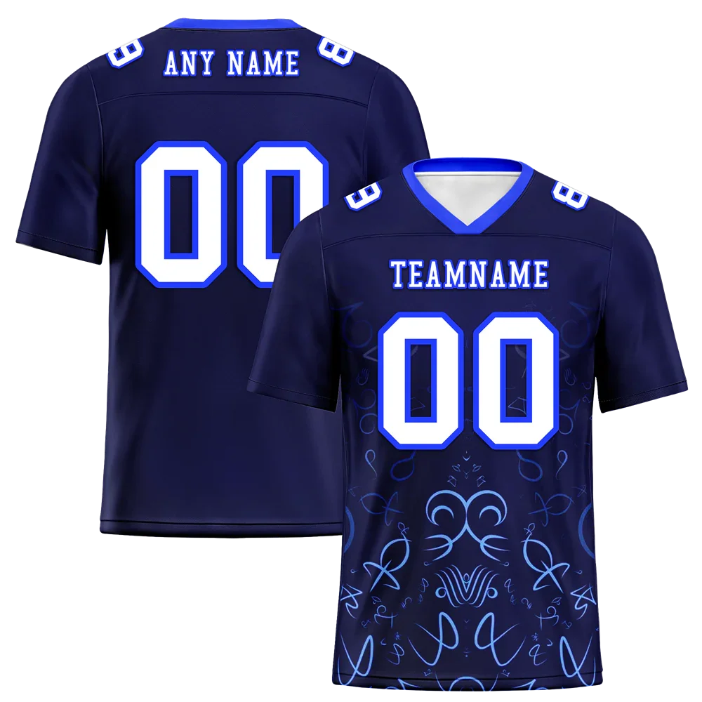 Custom Black Graffiti Pattern White Personalized Authentic Football Jersey FBJ02-bc0fabd - Coolcustomize