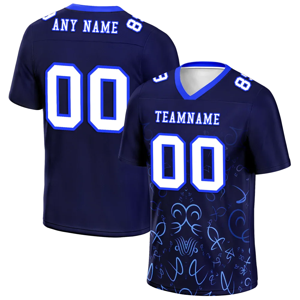 Custom Black Graffiti Pattern White Personalized Authentic Football Jersey FBJ02-bc0fabd - Coolcustomize