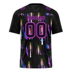 Custom Black Graffiti Pattern Black Personalized Authentic Football Jersey FBJ02-bc0fab7