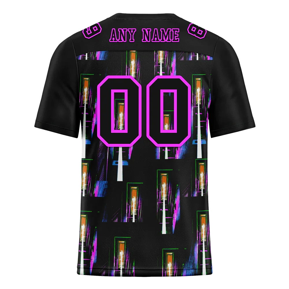 Custom Black Graffiti Pattern Black Personalized Authentic Football Jersey FBJ02-bc0fab7 - Coolcustomize