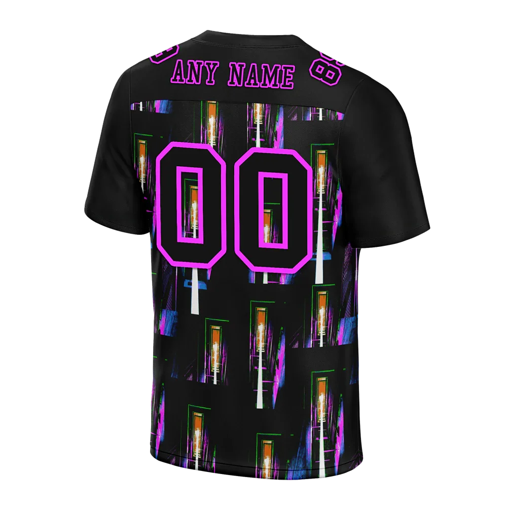 Custom Black Graffiti Pattern Black Personalized Authentic Football Jersey FBJ02-bc0fab7 - Coolcustomize