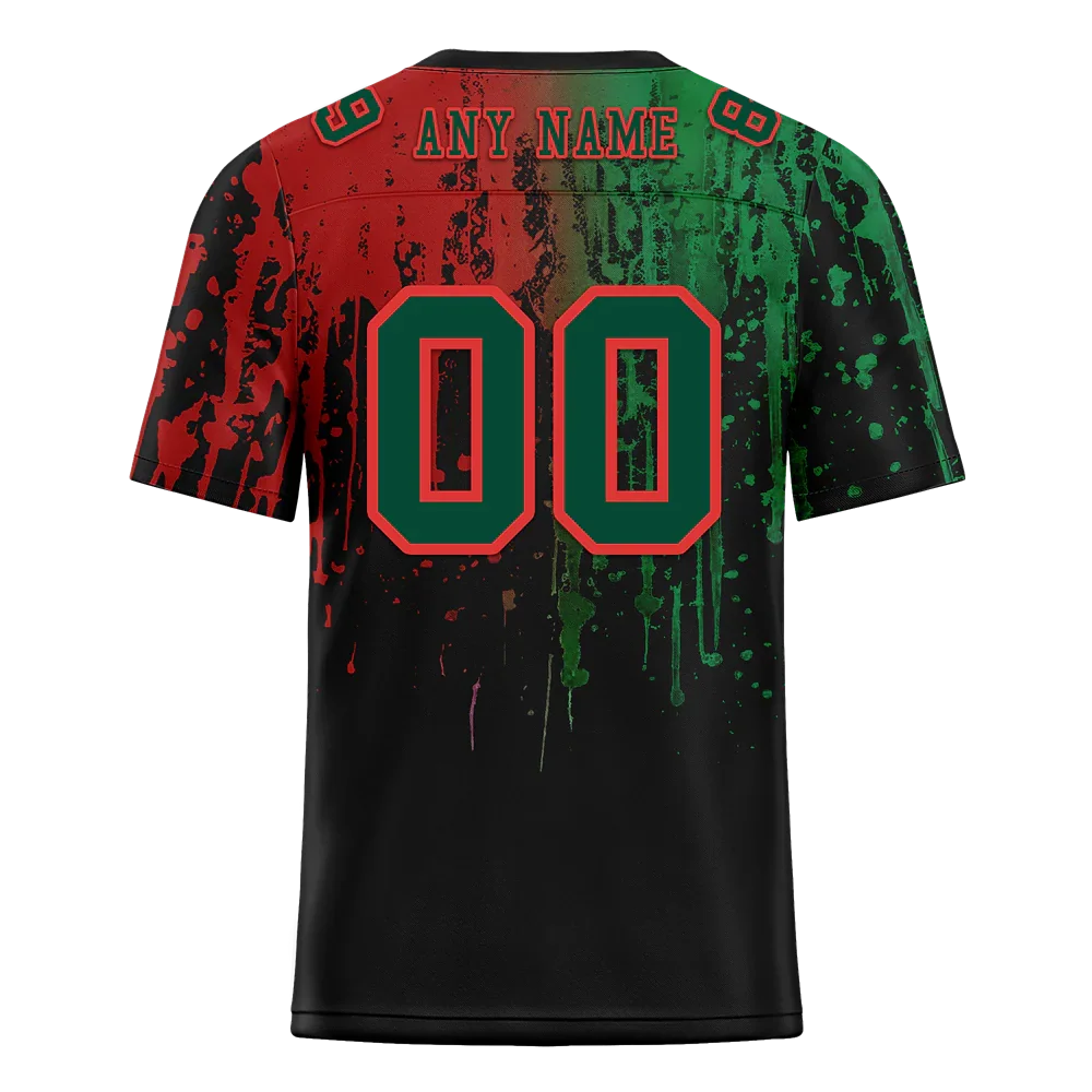 Custom Green Red Graffiti Pattern Green Personalized Authentic Football Jersey FBJ02-bc0faca - Coolcustomize