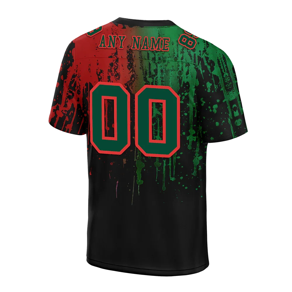 Custom Green Red Graffiti Pattern Green Personalized Authentic Football Jersey FBJ02-bc0faca - Coolcustomize
